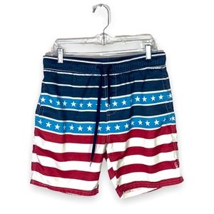 Trinity Collective American Flag Swim Trunks size Large